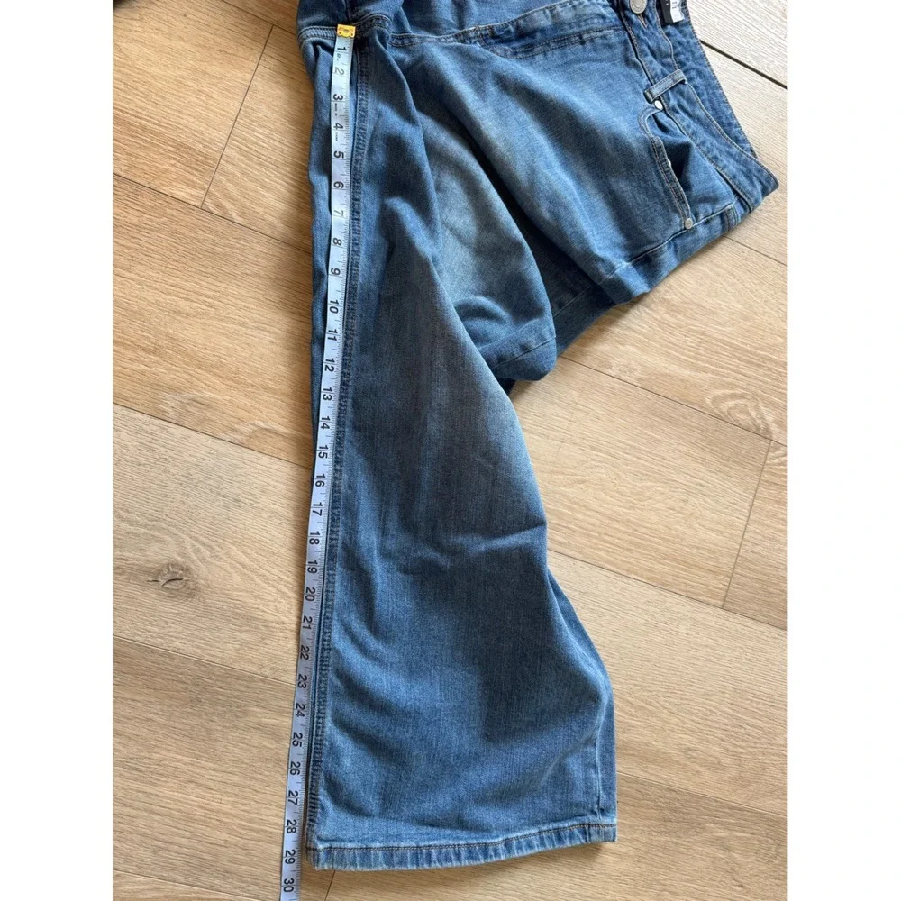 Eloquii Elements Womens Plus Size 16 Wide Leg Jeans Medium Wash High Rise Denim - Picture 5 of 10